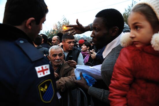 People line for Georgian citizenship in Tbilisi