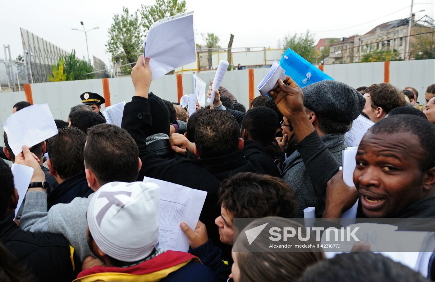 People line for Georgian citizenship in Tbilisi
