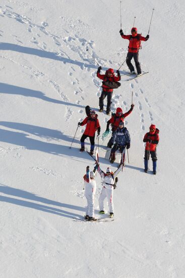 Sochi 2014 Olympic torch relay. Avachinsky Volcano