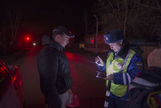 Traffic police in Omsk Region