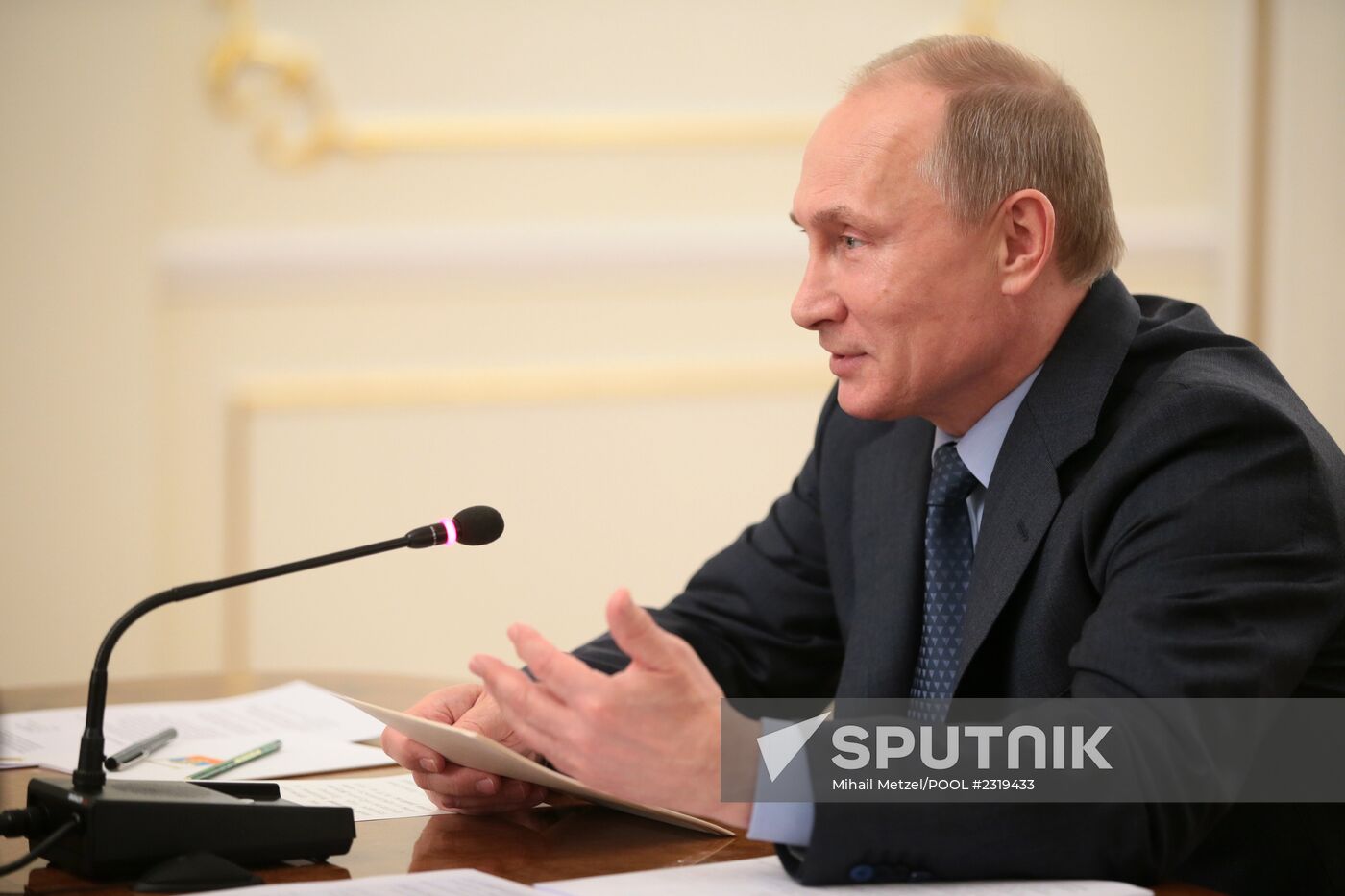 Vladimir Putin holds meeting in Novo-Ogaryovo
