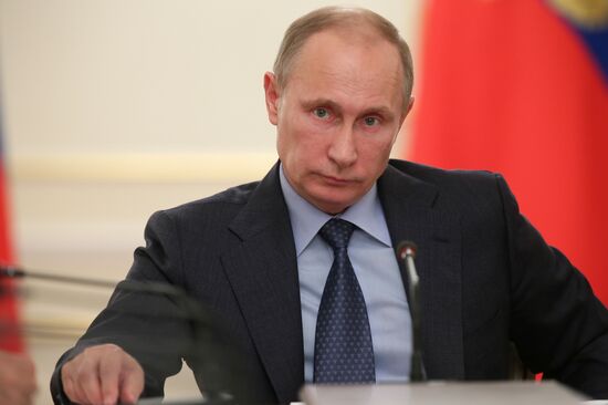 Vladimir Putin holds meeting in Novo-Ogaryovo