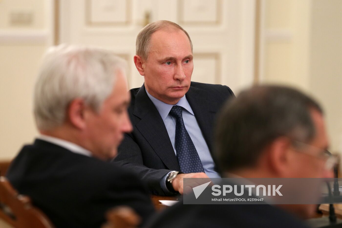 Vladimir Putin holds meeting in Novo-Ogaryovo