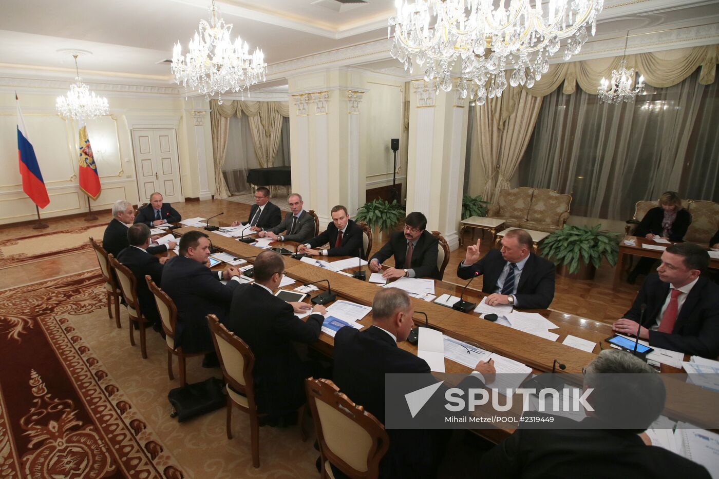 Vladimir Putin holds meeting in Novo-Ogaryovo