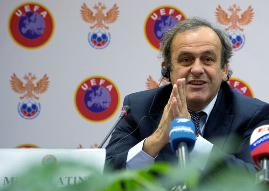 Football. Nikolay Tolstykh meets with Michel Platini