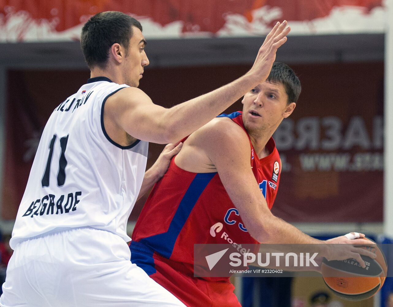 Basketball Euroleague. CSKA vs. Partizan