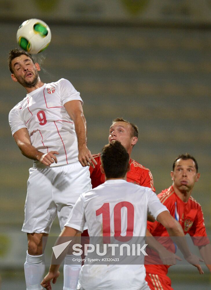Football. Friendly match Russia vs. Serbia