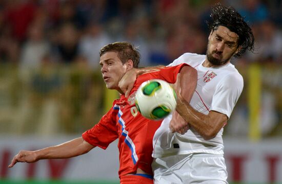 Football. Friendly match Russia vs. Serbia