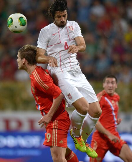 Football. Friendly match Russia vs. Serbia