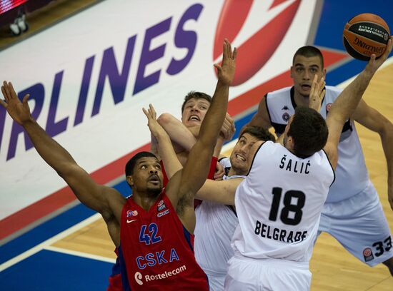 Basketball Euroleague. CSKA vs. Partizan
