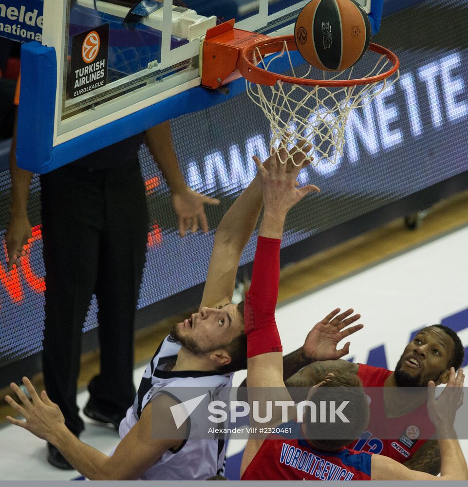 Basketball Euroleague. CSKA vs. Partizan