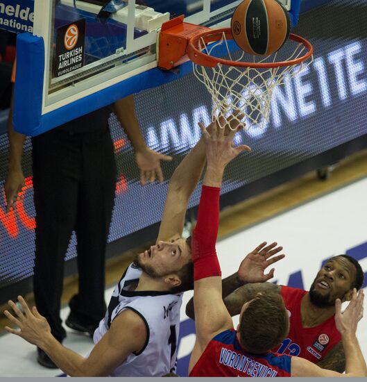 Basketball Euroleague. CSKA vs. Partizan