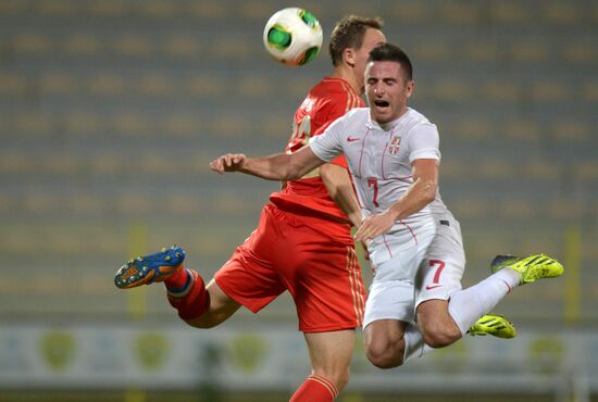 Football. Friendly match Russia vs. Serbia