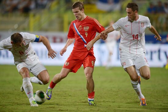 Football. Friendly match Russia vs. Serbia