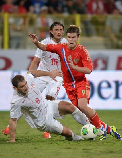 Football. Friendly match Russia vs. Serbia