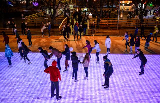 Opening of the Central Ice Skating Rink in Gorky Park