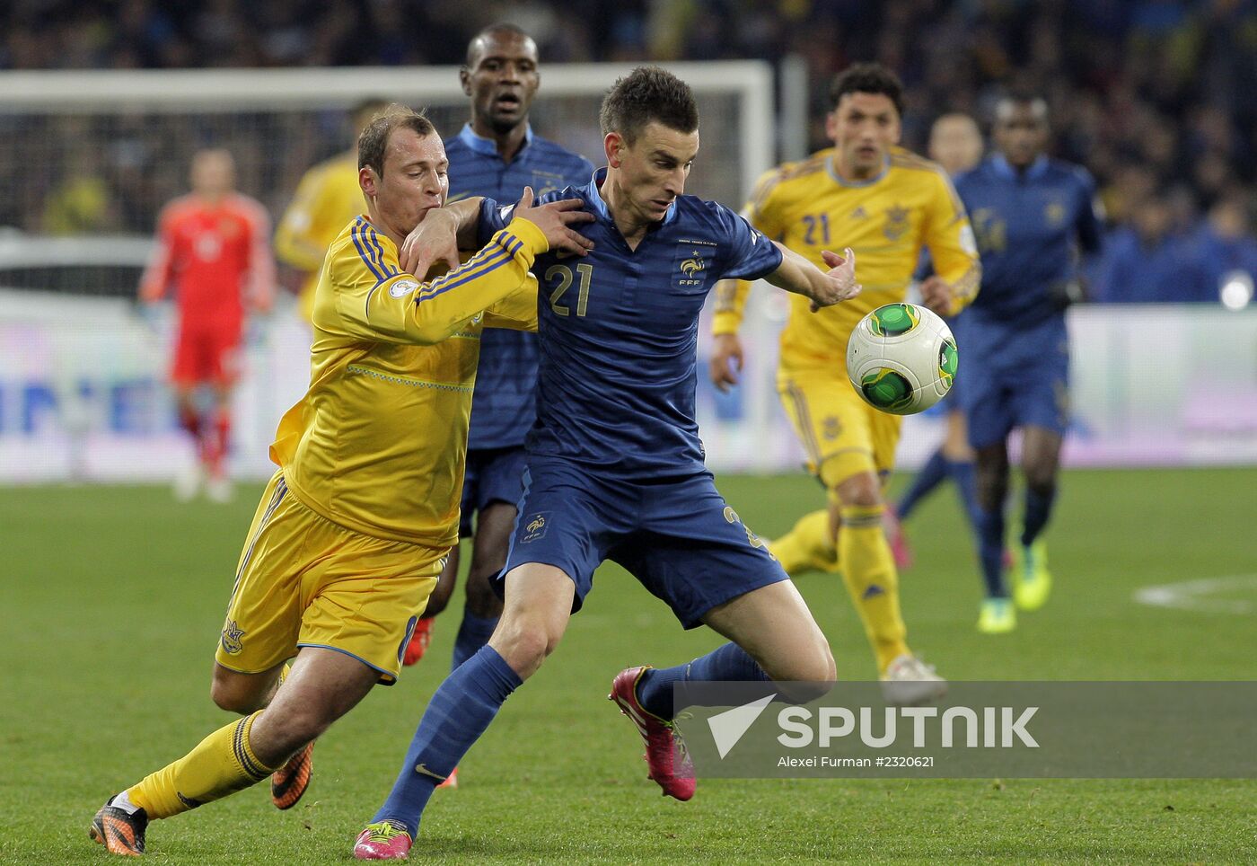 Football. Playoffs of World Cup 2014 qualifiers. Ukraine vs. France
