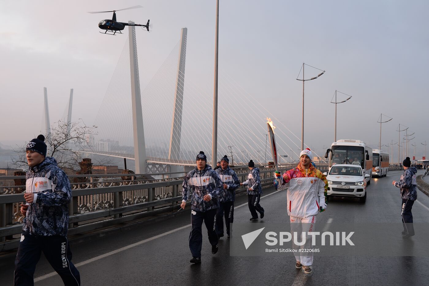 Olympic torch relay. Vladivostok. Day Two