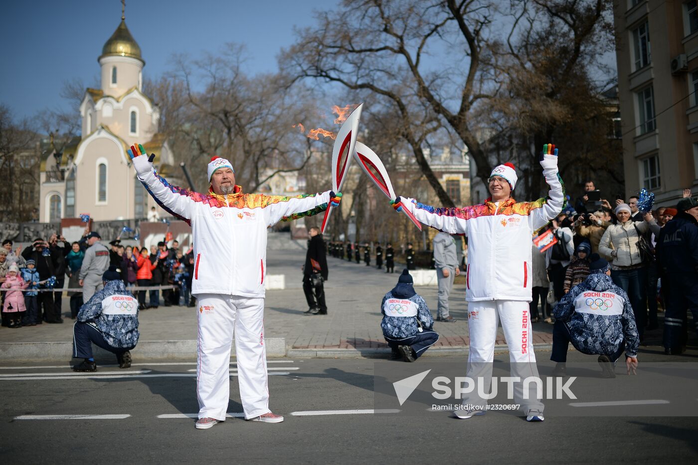 Olympic torch relay. Vladivostok. Day Two