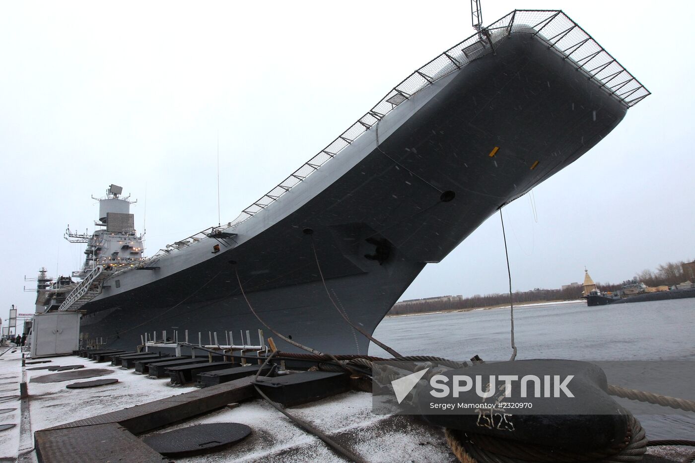 Indian aircraft carrier INS Vikramaditya in Severodvinsk