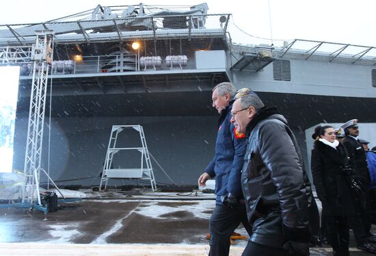 Indian aircraft carrier INS Vikramaditya in Severodvinsk