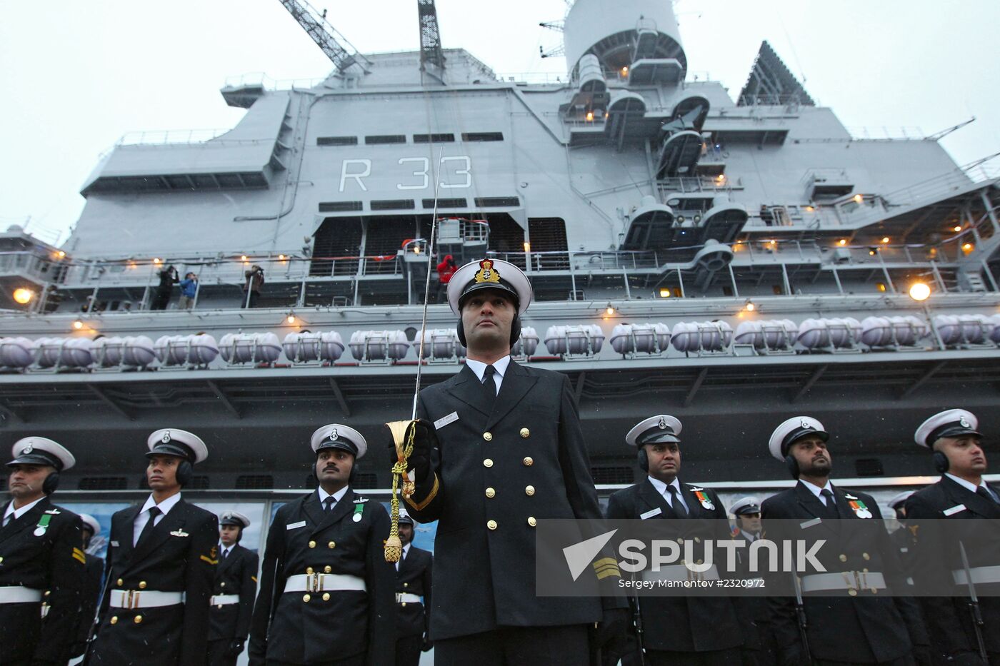 Indian aircraft carrier INS Vikramaditya in Severodvinsk