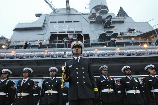 Indian aircraft carrier INS Vikramaditya in Severodvinsk