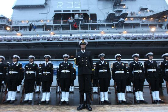 Indian aircraft carrier INS Vikramaditya in Severodvinsk