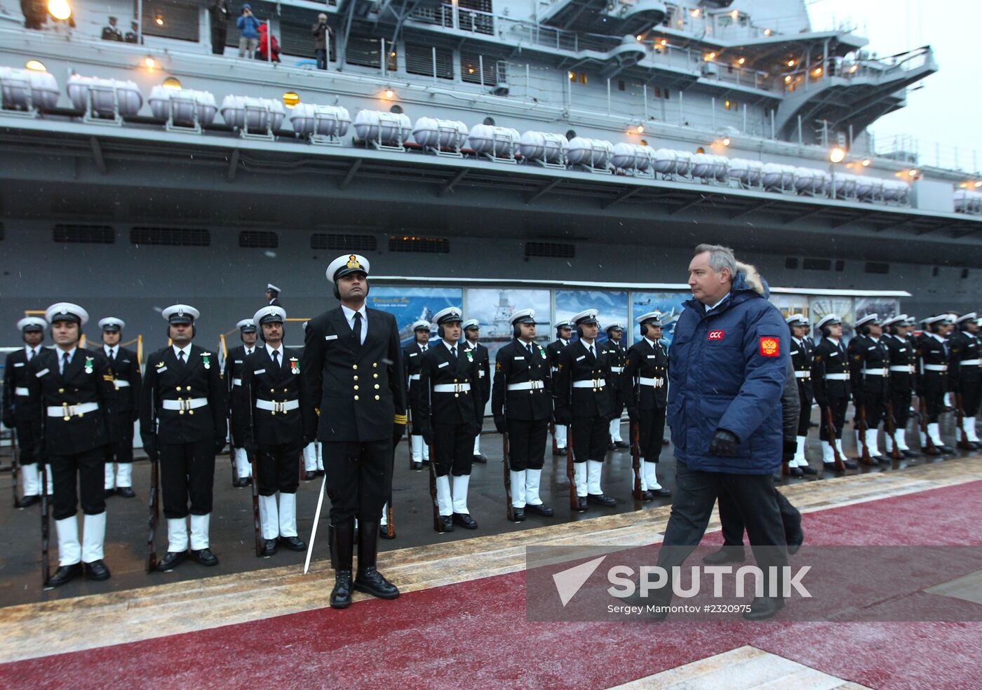 Indian aircraft carrier INS Vikramaditya in Severodvinsk