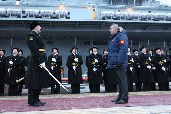 Indian aircraft carrier INS Vikramaditya in Severodvinsk