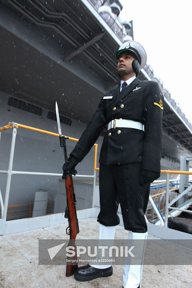 Indian aircraft carrier INS Vikramaditya in Severodvinsk