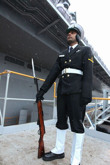 Indian aircraft carrier INS Vikramaditya in Severodvinsk