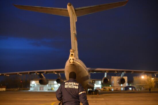 Russian plane with humanitarian aid arrives in Syria