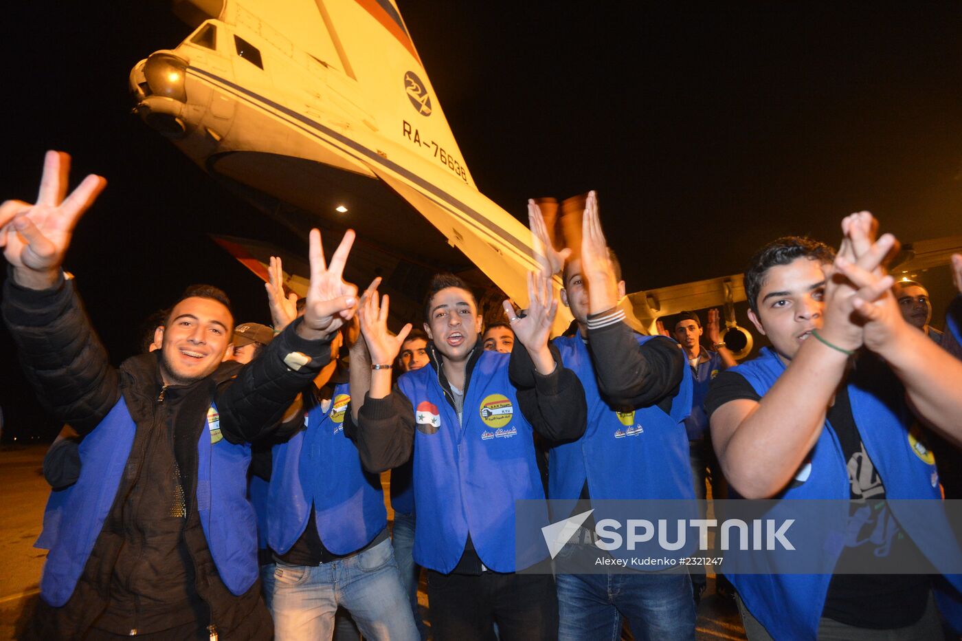 Russian plane with humanitarian aid arrives in Syria