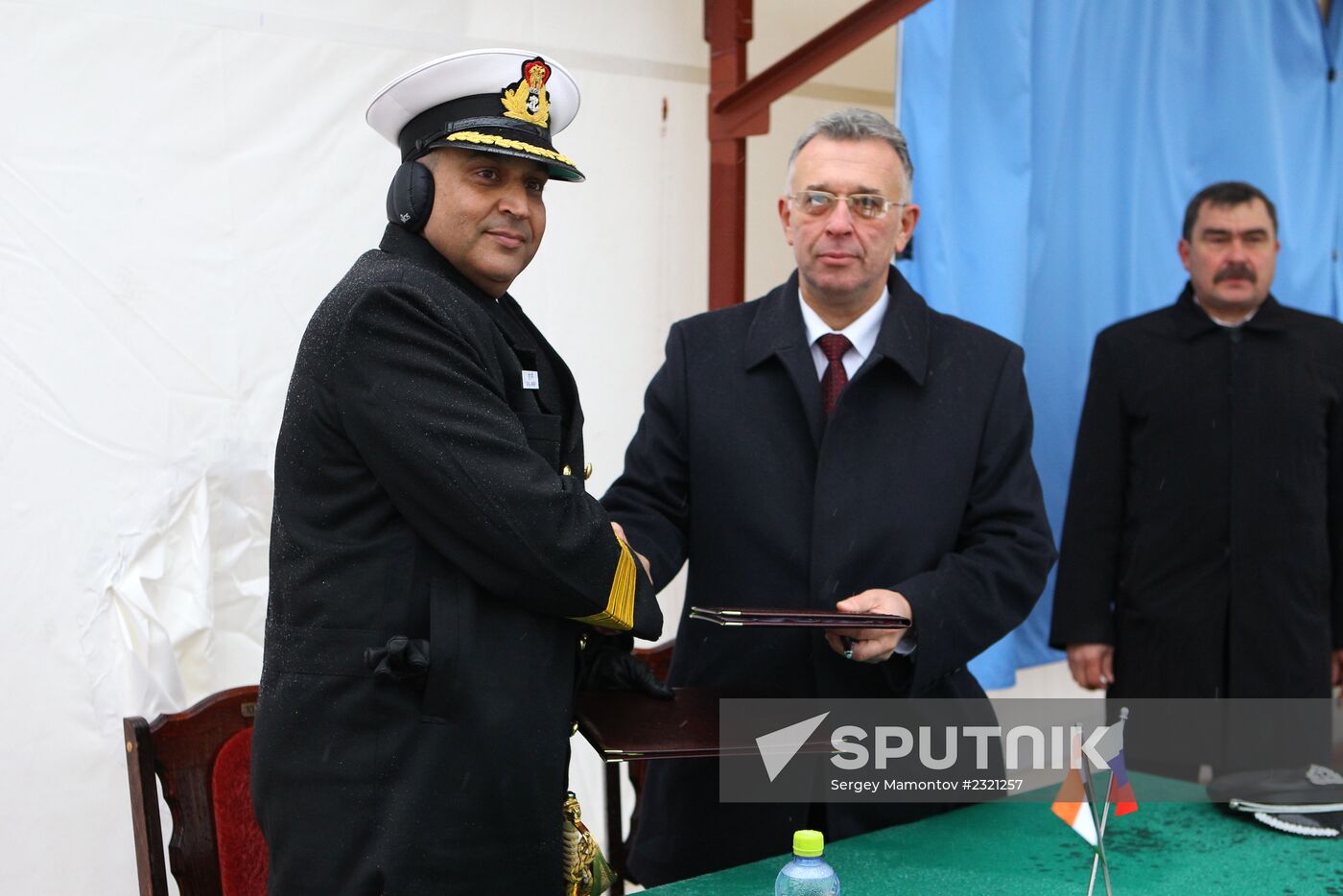 Indian aircraft carrier INS Vikramaditya in Severodvinsk