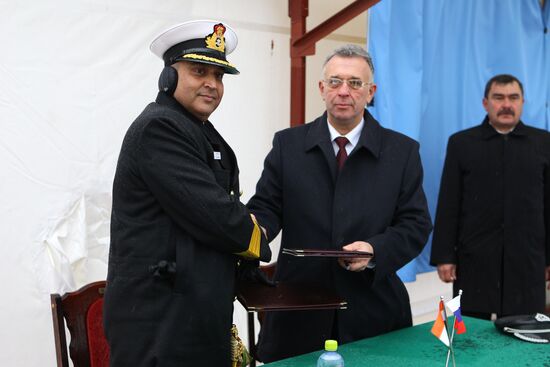 Indian aircraft carrier INS Vikramaditya in Severodvinsk