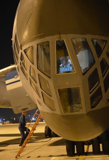 Russian plane with humanitarian aid arrives in Syria