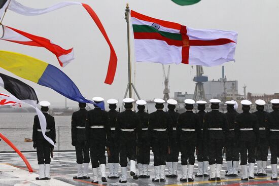 Indian aircraft carrier INS Vikramaditya in Severodvinsk