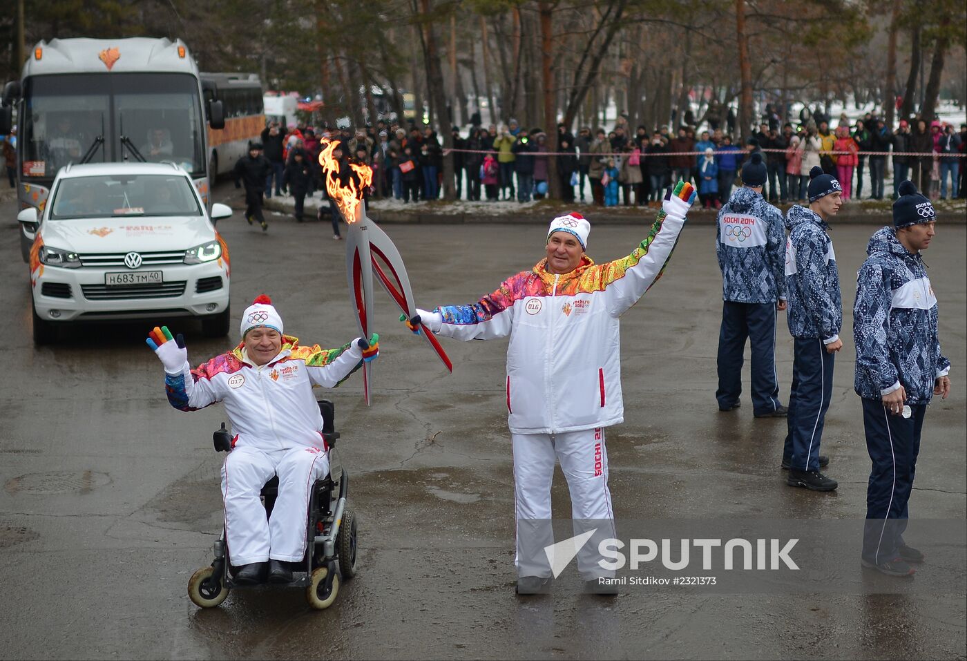 Olympic torch relay in Khabarovsk