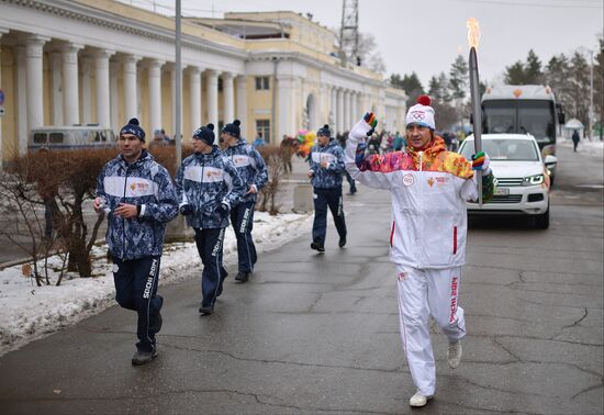 Olympic torch relay in Khabarovsk