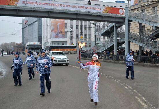 Olympic torch relay in Khabarovsk
