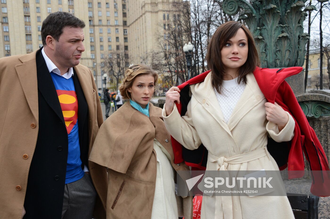 Filming final scene of movie "Congratulations to Men on Women's Day!"