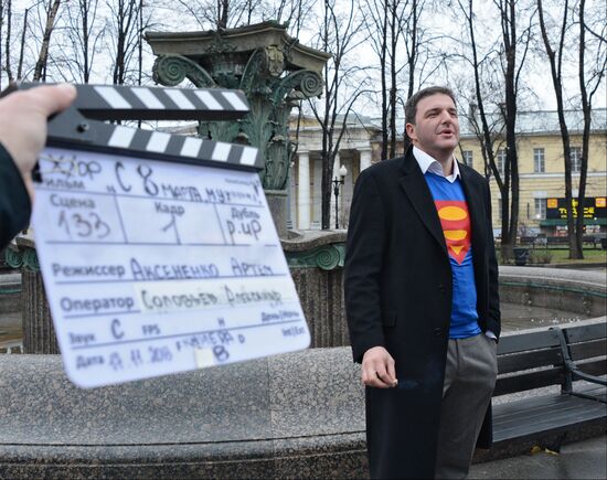 Filming final scene of movie "Congratulations to Men on Women's Day!"