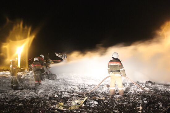 Passenger aircraft crashes at Kazan airport