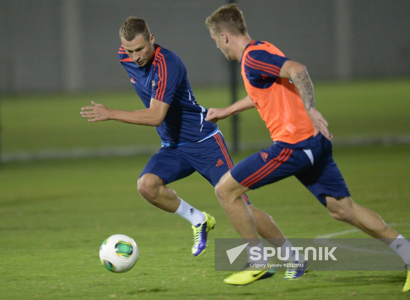Training session of Russian national football team
