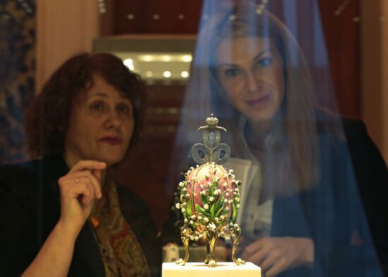 The renovated Shuvalov Palace in St. Petersburg houses Faberge Museum