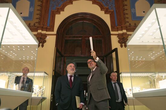 The renovated Shuvalov Palace in St. Petersburg houses Faberge Museum