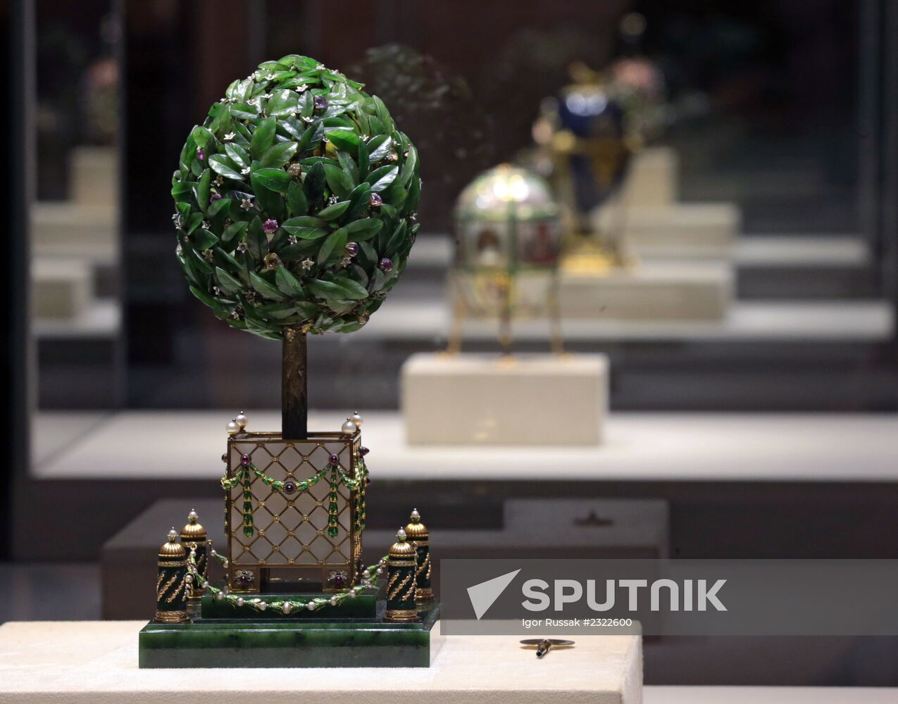 The renovated Shuvalov Palace in St. Petersburg houses Faberge Museum