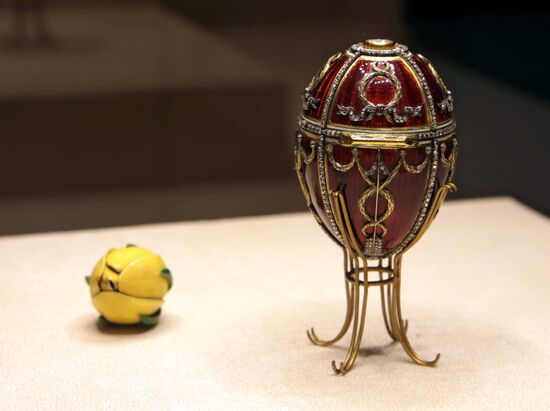 The renovated Shuvalov Palace in St. Petersburg houses Faberge Museum
