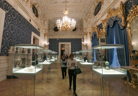 The renovated Shuvalov Palace in St. Petersburg houses Faberge Museum